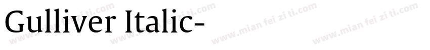 Gulliver Italic字体转换